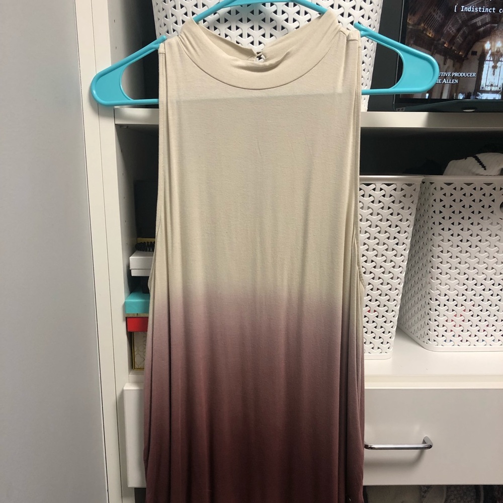 Ombré tan and pink soft and sexy tank